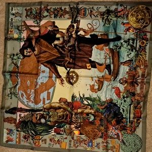 Hermes silk scarf Les Ameriques